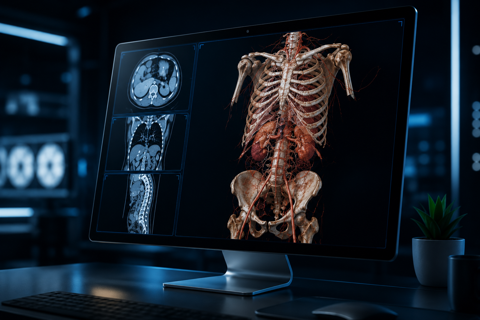 Viewer DICOM de Imageweb con reconstrucción MPR y renderizado 3D en PACS Cloud